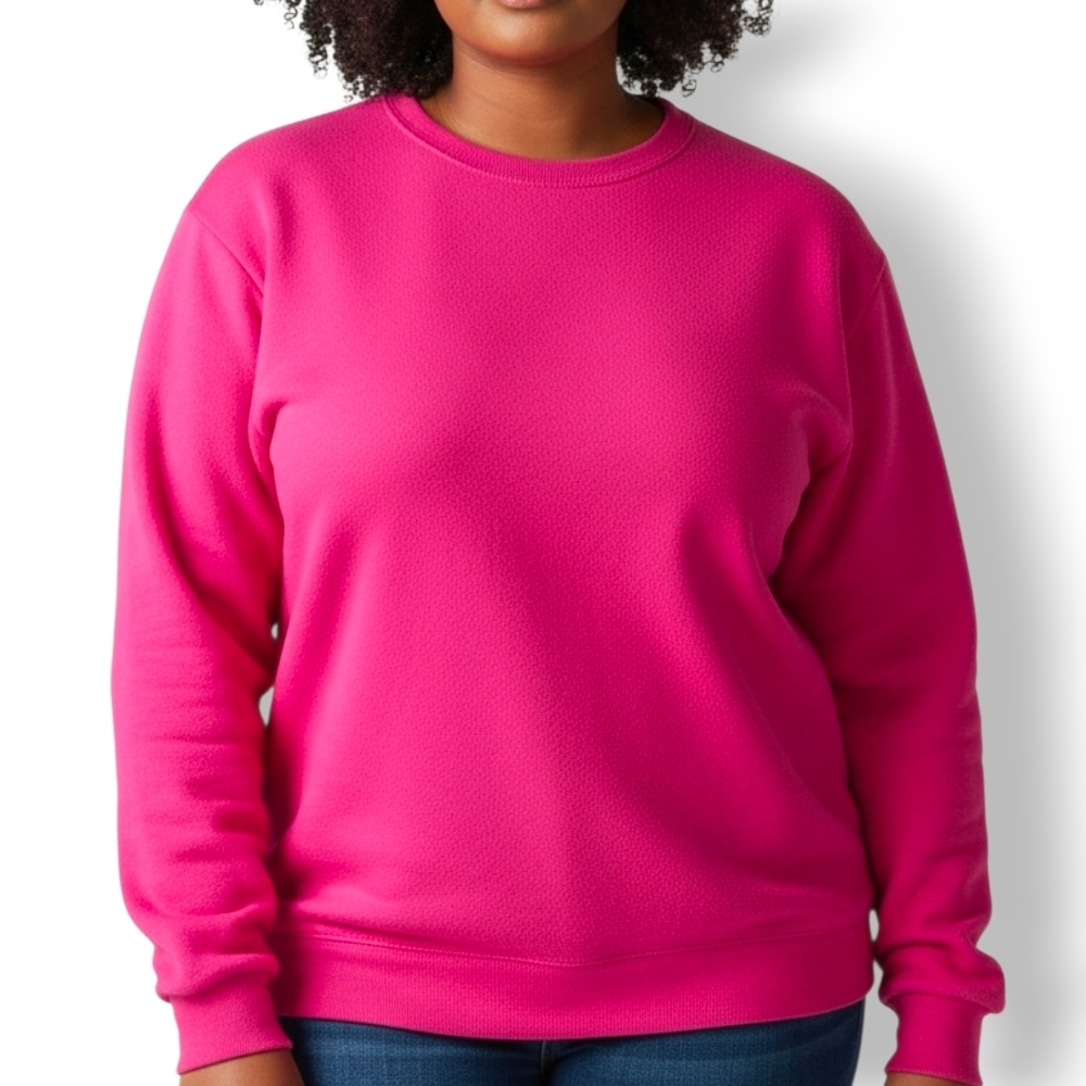 Just My Size Vibrant Pink Crew Neck‎ Sweater